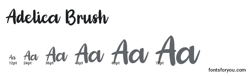 Adelica Brush Font Sizes