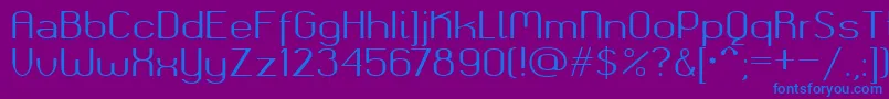 Czcionka Okolaksregular – niebieskie czcionki na fioletowym tle