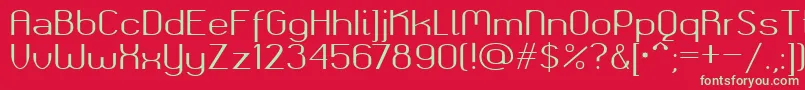 Okolaksregular Font – Green Fonts on Red Background