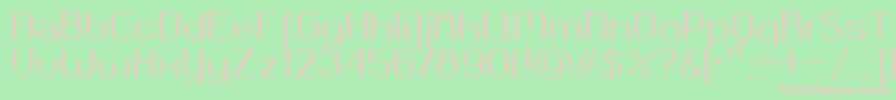 Fonte Okolaksregular – fontes rosa em um fundo verde