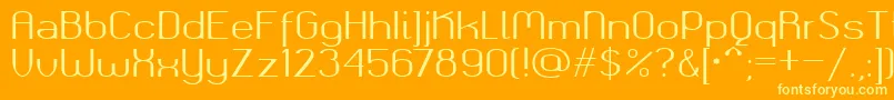 Okolaksregular Font – Yellow Fonts on Orange Background