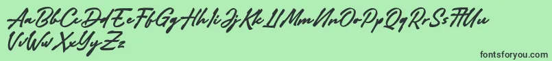 Adelina Camarie Font – Black Fonts on Green Background
