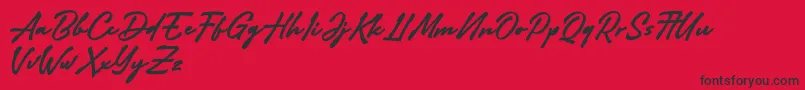 Adelina Camarie Font – Black Fonts on Red Background