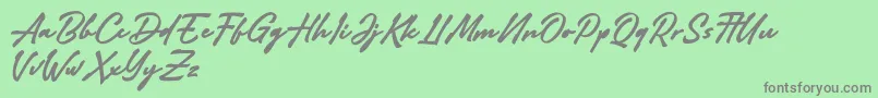 Adelina Camarie Font – Gray Fonts on Green Background