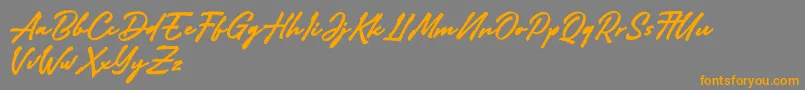 Adelina Camarie Font – Orange Fonts on Gray Background