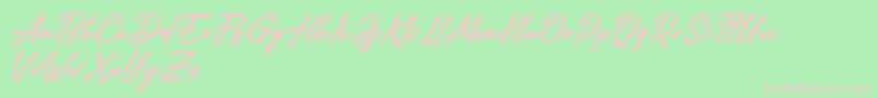 Adelina Camarie Font – Pink Fonts on Green Background
