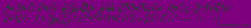 Adeline Font – Black Fonts on Purple Background