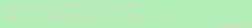Adellina-Schriftart – Rosa Schriften auf grünem Hintergrund