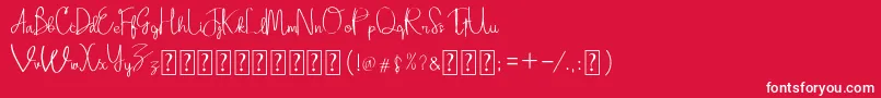 Adellina Font – White Fonts on Red Background