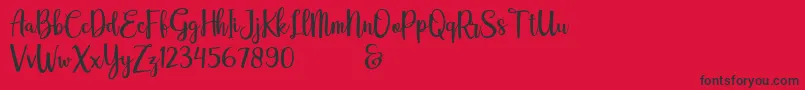 adelline personal use only Font – Black Fonts on Red Background