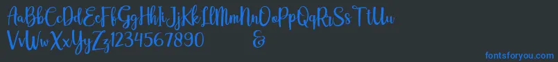 adelline personal use only Font – Blue Fonts on Black Background