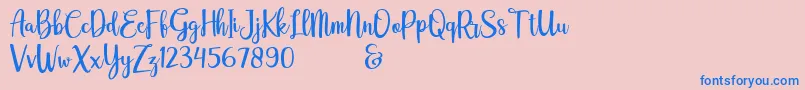 adelline personal use only Font – Blue Fonts on Pink Background
