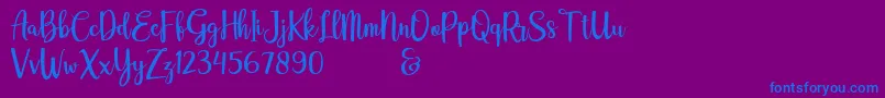 adelline personal use only-Schriftart – Blaue Schriften auf violettem Hintergrund