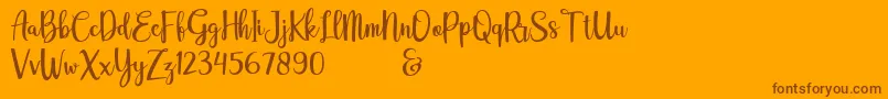 Шрифт adelline personal use only – коричневые шрифты на оранжевом фоне