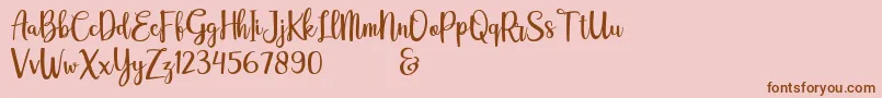 Шрифт adelline personal use only – коричневые шрифты на розовом фоне