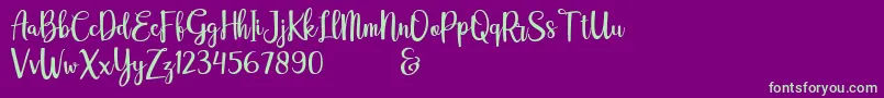 adelline personal use only Font – Green Fonts on Purple Background