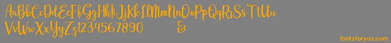 adelline personal use only Font – Orange Fonts on Gray Background