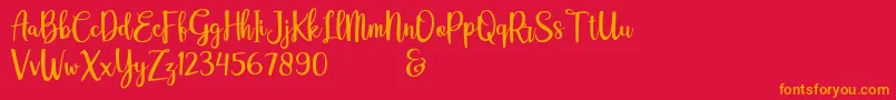 adelline personal use only Font – Orange Fonts on Red Background