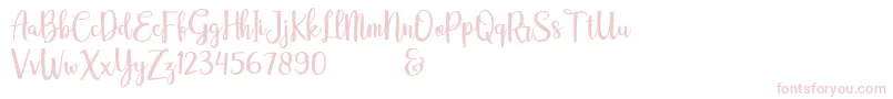 adelline personal use only-fontti – vaaleanpunaiset fontit valkoisella taustalla