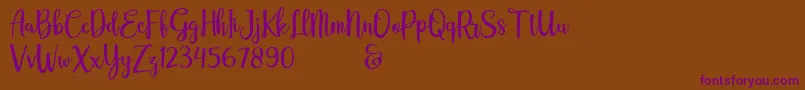 adelline personal use only Font – Purple Fonts on Brown Background