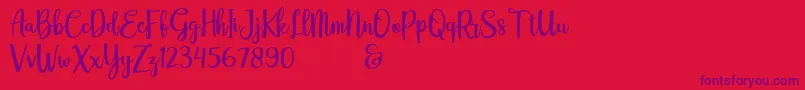 adelline personal use only Font – Purple Fonts on Red Background