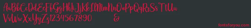 adelline personal use only Font – Red Fonts on Black Background