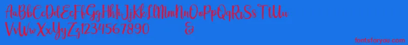 adelline personal use only Font – Red Fonts on Blue Background