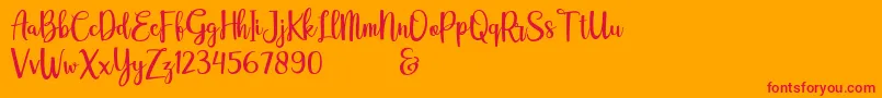 adelline personal use only Font – Red Fonts on Orange Background