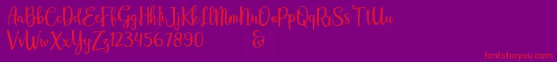 adelline personal use only Font – Red Fonts on Purple Background