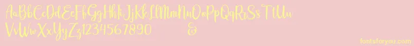 adelline personal use only Font – Yellow Fonts on Pink Background