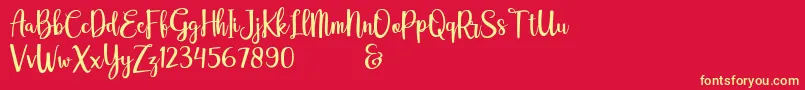 adelline personal use only Font – Yellow Fonts on Red Background