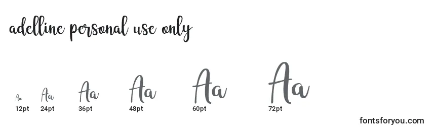 Größen der Schriftart Adelline personal use only