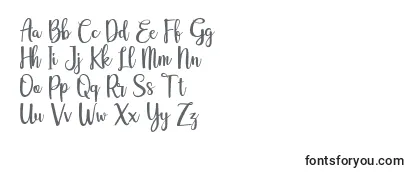 Schriftart Adelline personal use only
