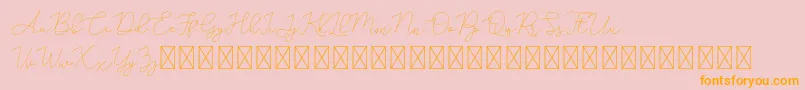 Adelya Font – Orange Fonts on Pink Background