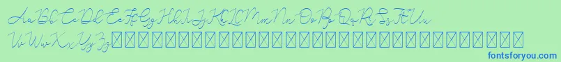 Lisätietoja Adelya-fontista Adelya-fontti – siniset fontit vihreällä taustalla