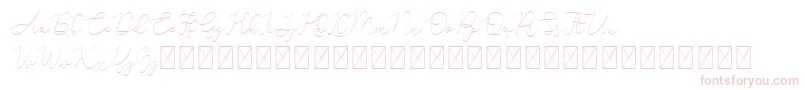 Adelya Font – Pink Fonts on White Background