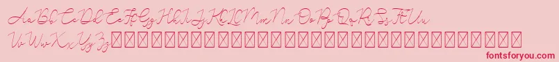 Adelya Font – Red Fonts on Pink Background