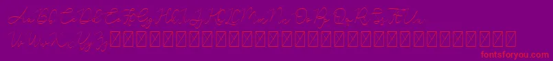 Adelya-fontti – punaiset fontit violetilla taustalla