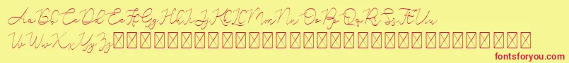Adelya Font – Red Fonts on Yellow Background