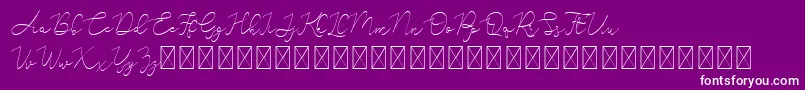 Adelya Font – White Fonts on Purple Background