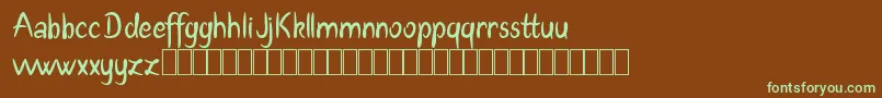 Adetar Demo Font – Green Fonts on Brown Background