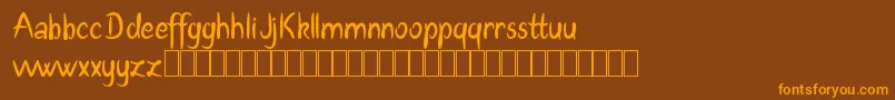 Adetar Demo Font – Orange Fonts on Brown Background