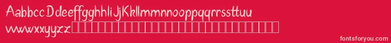 Adetar Demo Font – Pink Fonts on Red Background