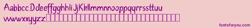 Шрифт Adetar Demo – фиолетовые шрифты на розовом фоне