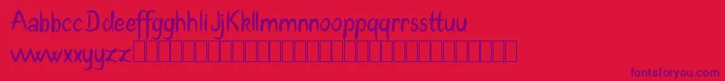 Adetar Demo Font – Purple Fonts on Red Background