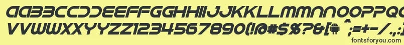 IdroidBoldItalic Font – Black Fonts on Yellow Background