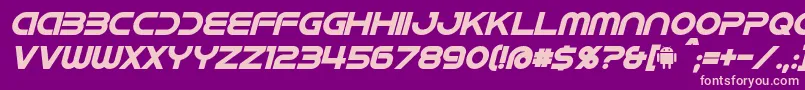 IdroidBoldItalic Font – Pink Fonts on Purple Background