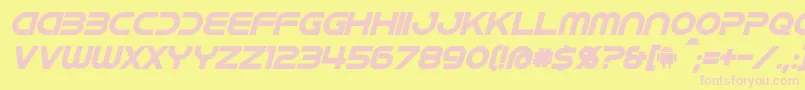 IdroidBoldItalic Font – Pink Fonts on Yellow Background