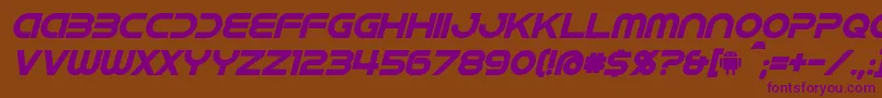 IdroidBoldItalic Font – Purple Fonts on Brown Background