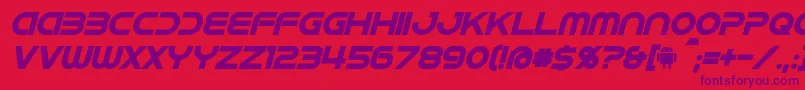 IdroidBoldItalic Font – Purple Fonts on Red Background
